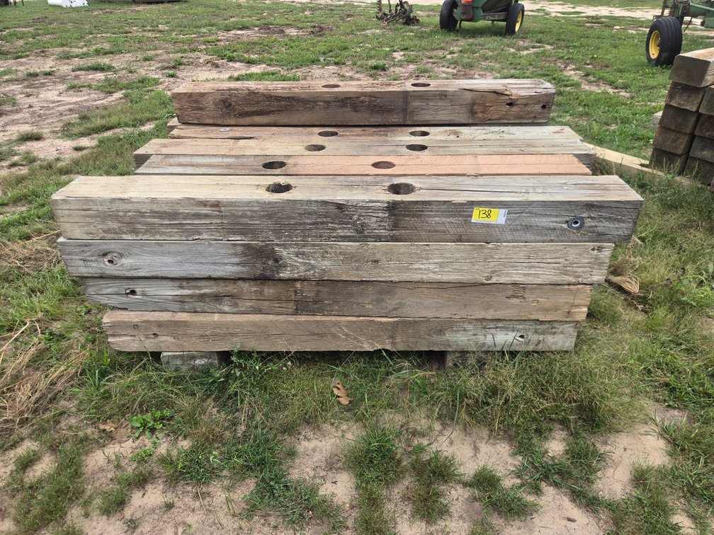 27x Approx 6" x 8" x 6' Treated Posts