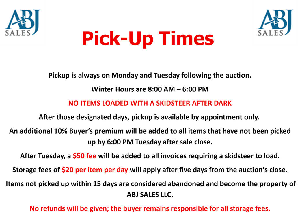 Pickup Info