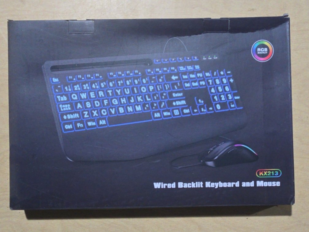 Wired Blacklit Keyboard and Mouse