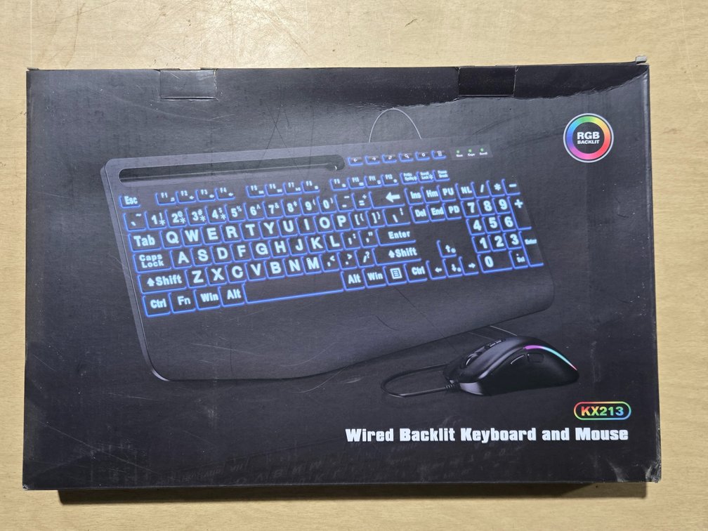 Wired Blacklit Keyboard and Mouse