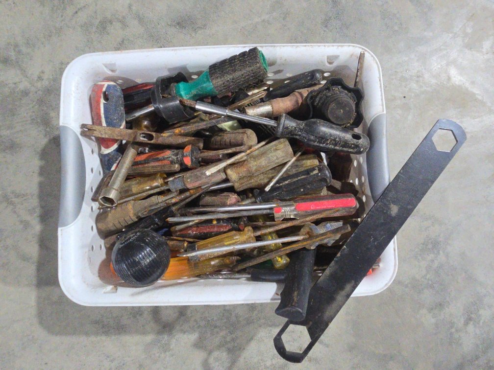 Basket of Misc Screwdrivers