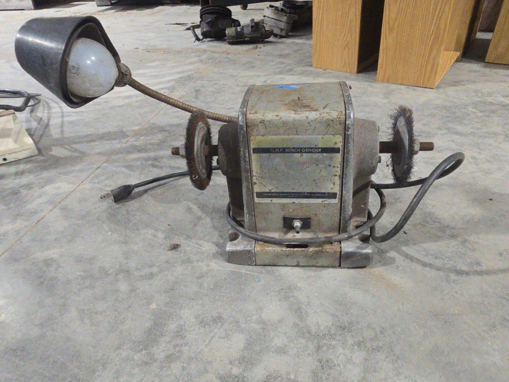 Bench Grinder with Light