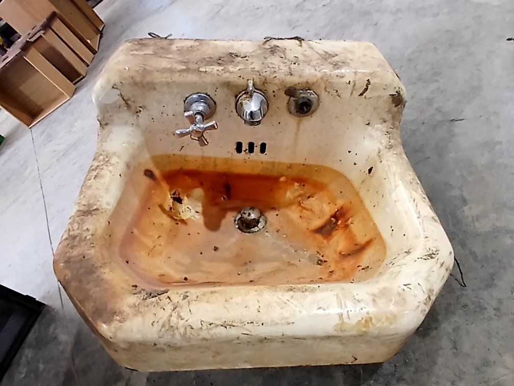 19" x 17" Cast Iron Sink