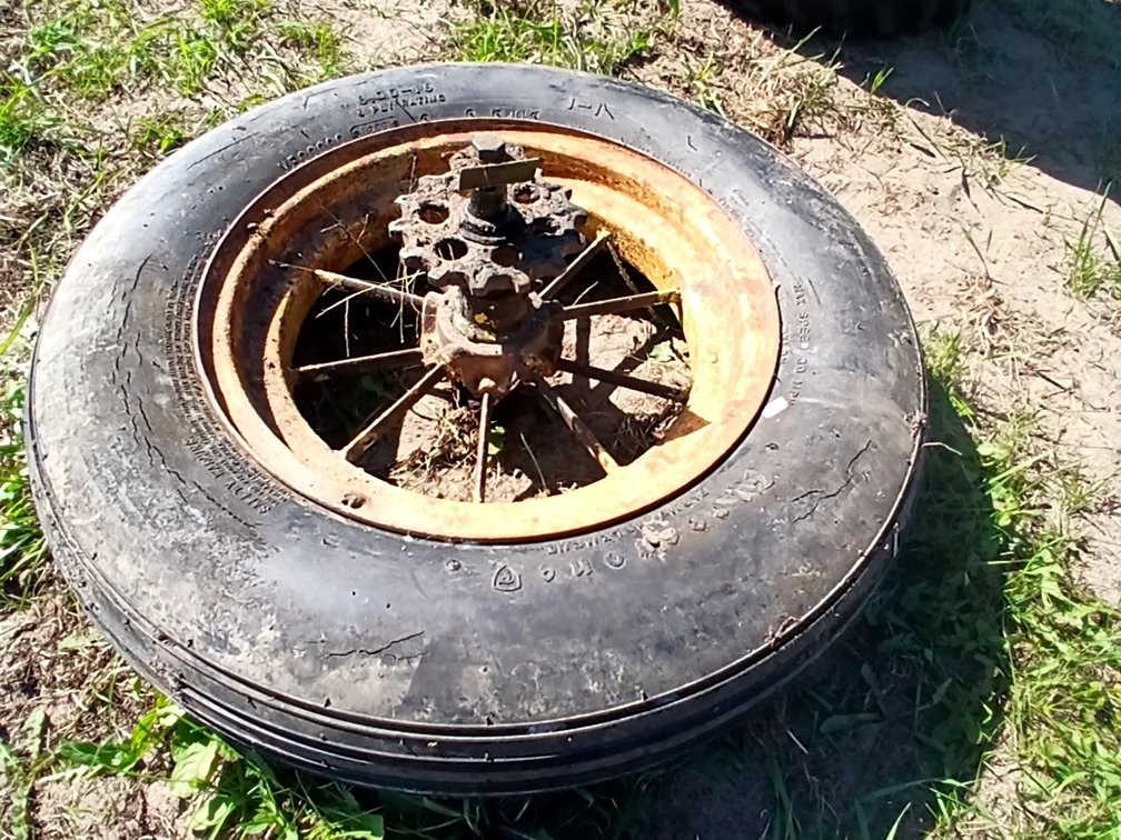 Firestone 6.00 - 16 Tire on Spoked John Deere Rim