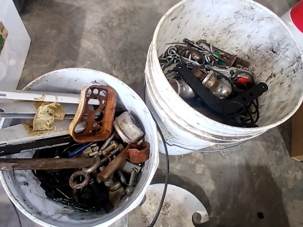 2 Large Buckets of Metal