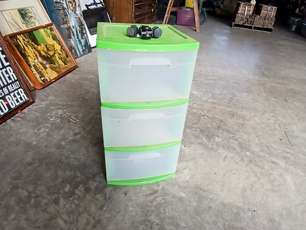Plastic 3 Drawer Organizer on Wheels