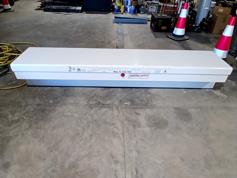 88" x 18" x 15" Weather Guard Locking Toolbox with Battery Hookup
