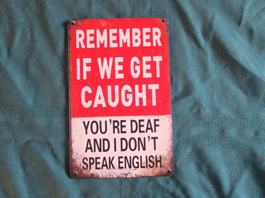 English Wooden Sign