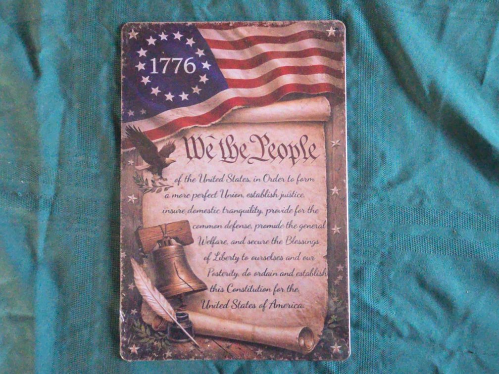 We the People Metal Sign