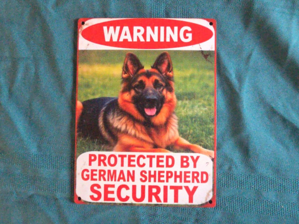 Warning Wooden Sign