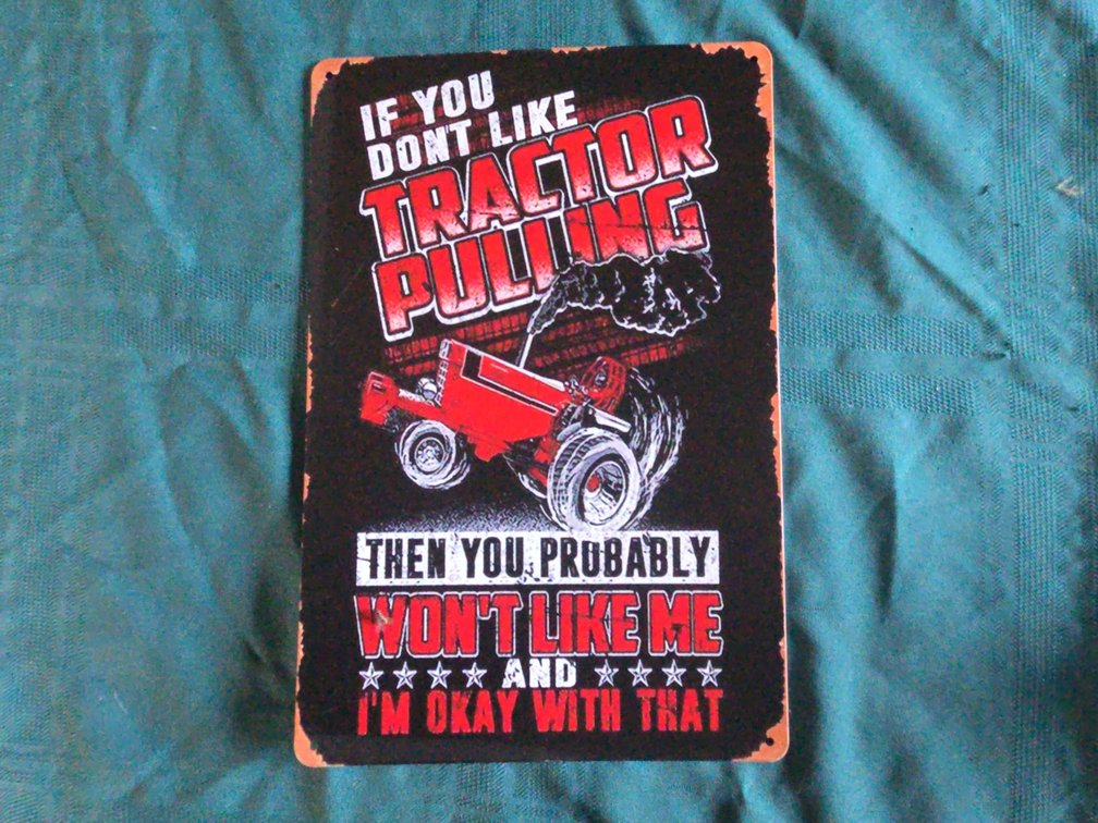 Tractor Pulling Metal Sign