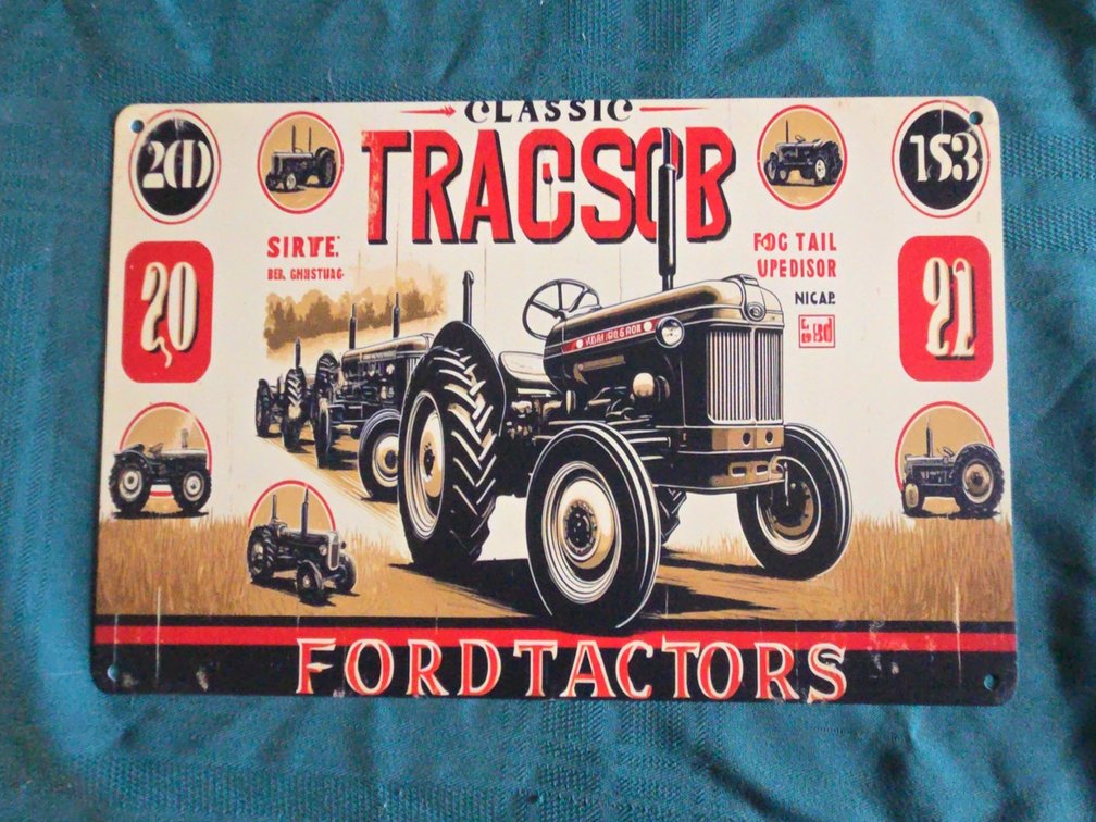 Ford Tractors Metal Sign