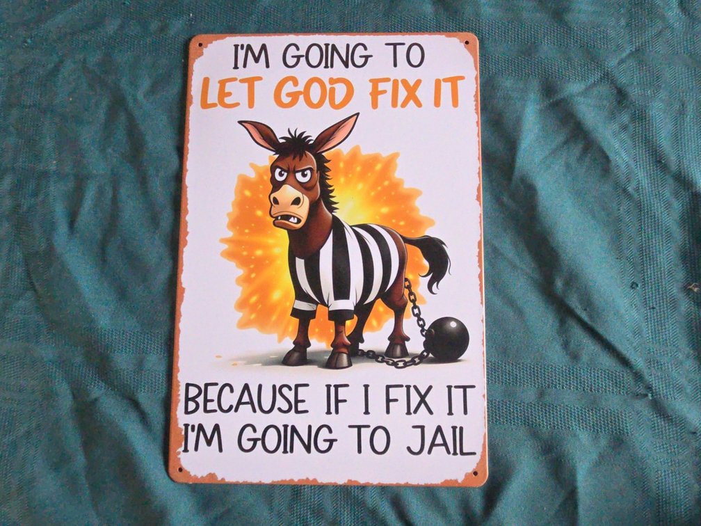 God's Fix Metal Sign