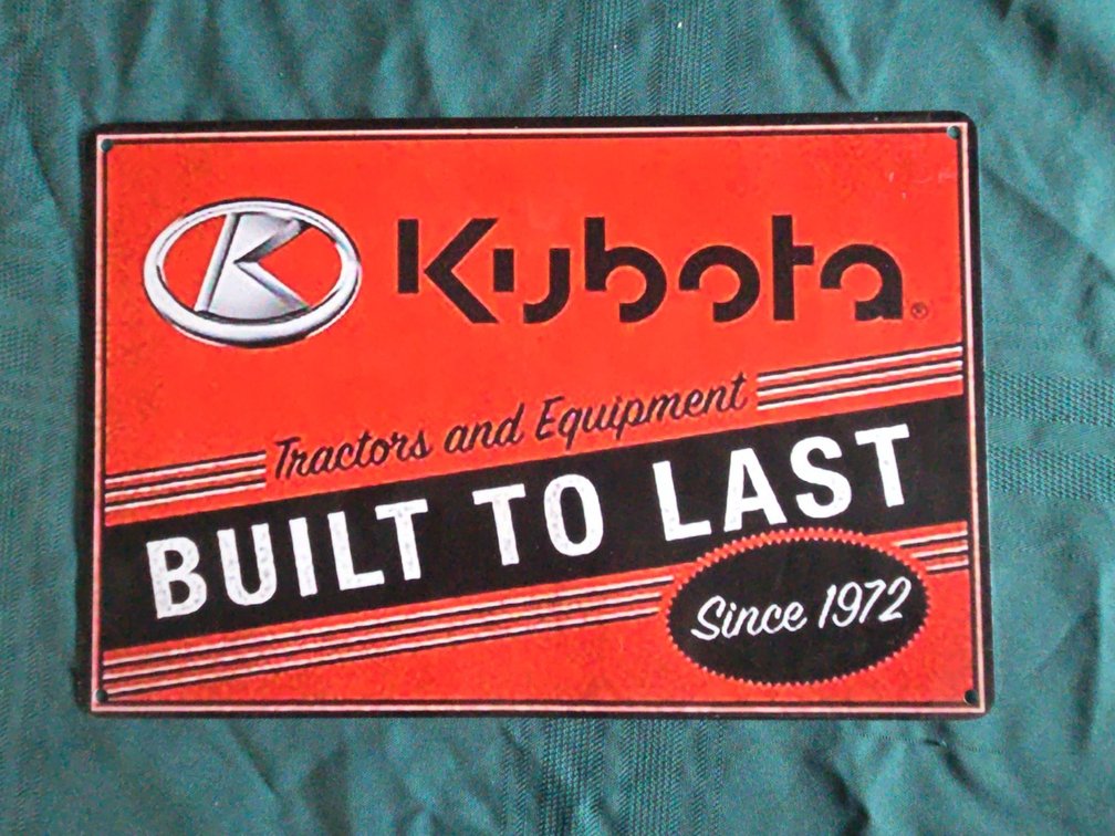 Kubota Metal Sign