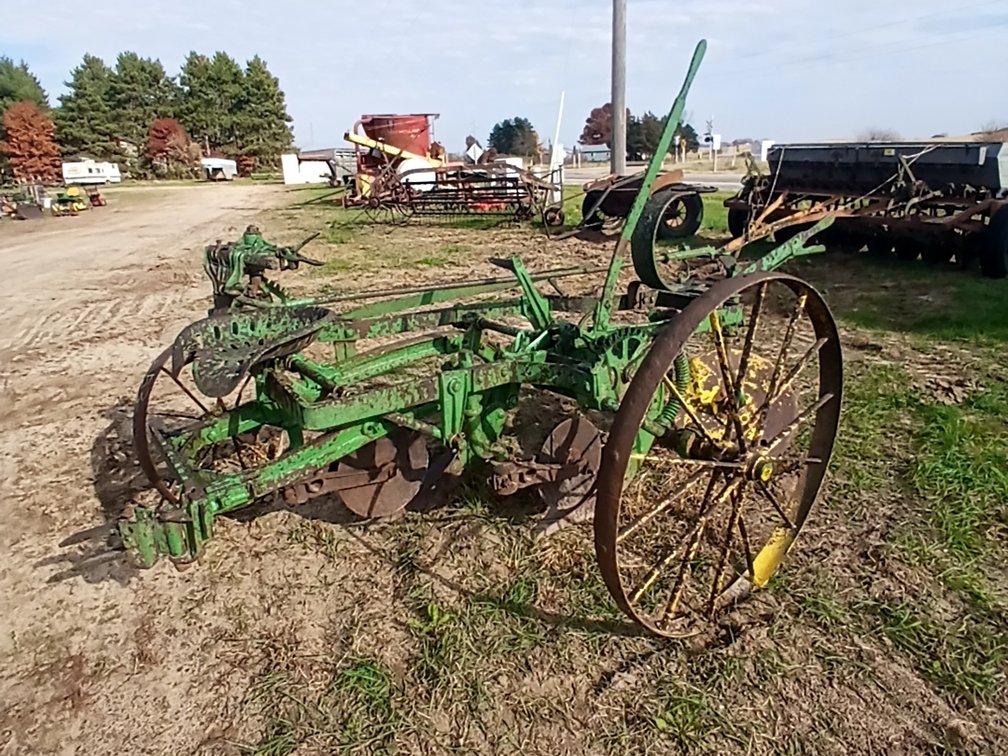 John Deere 2 Bottom Horse Drawn Plow on Steel