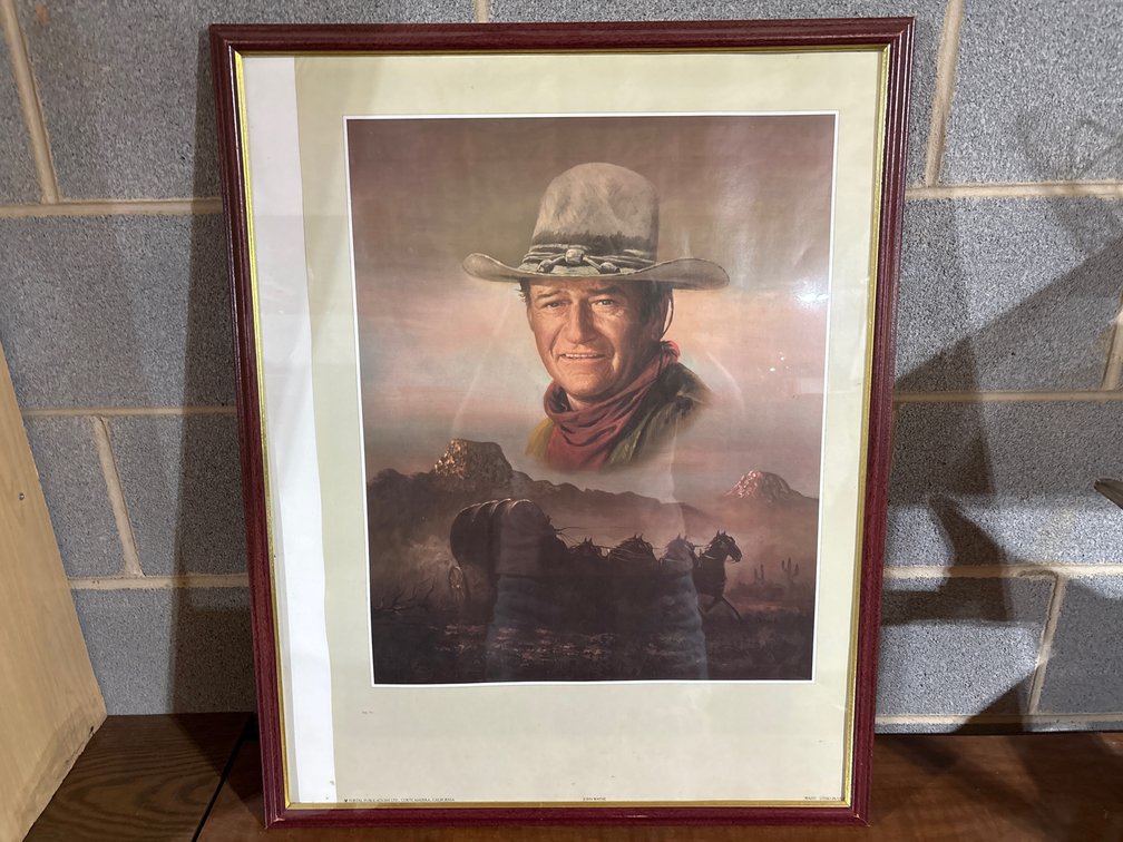 24x30 Framed John Wayne Western Portrait Prin