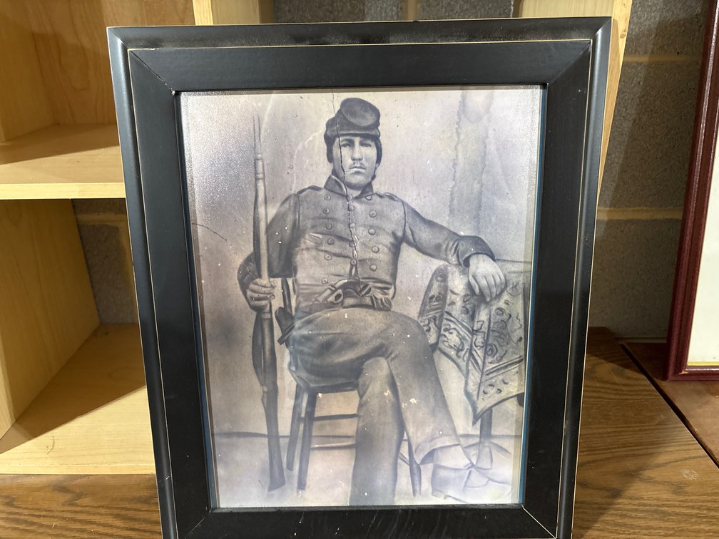 Framed Civil War Soldier Portrait