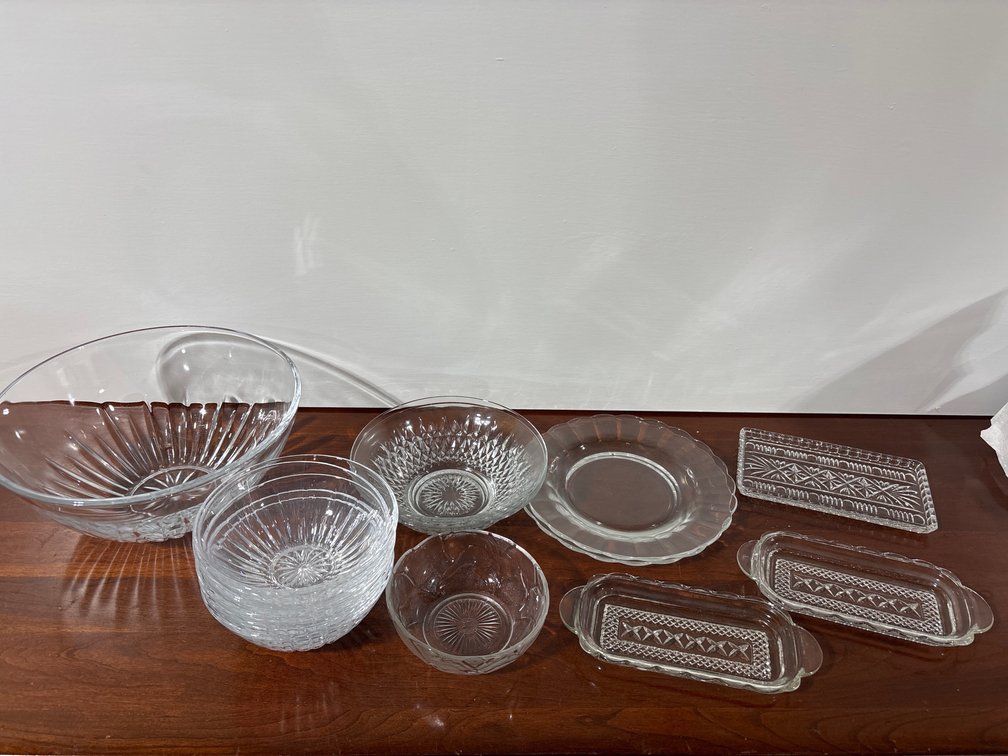 Lot of Glassware and Crystal dishes