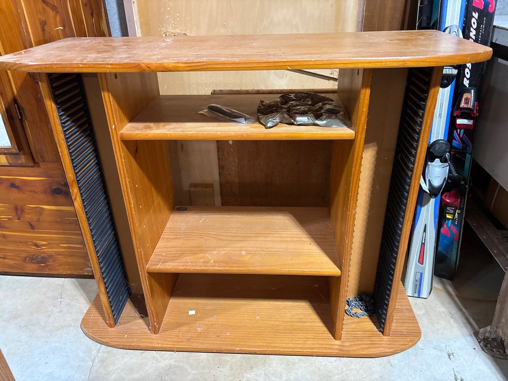 Wood Entertainment Center with CD/DVD Storage