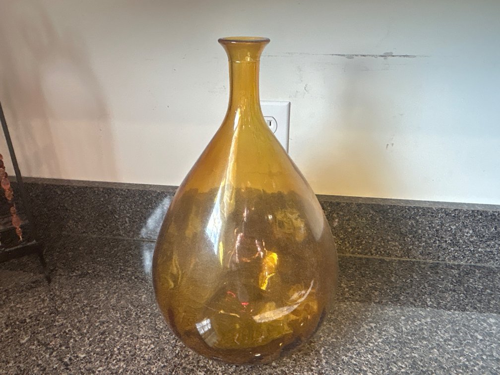Amber Glass Demijohn Bottle