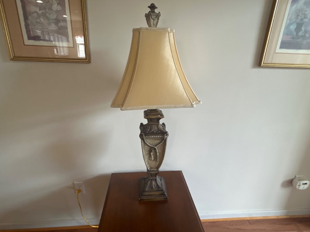 Classical Urn-Style Table Lamp with Flared Shade
