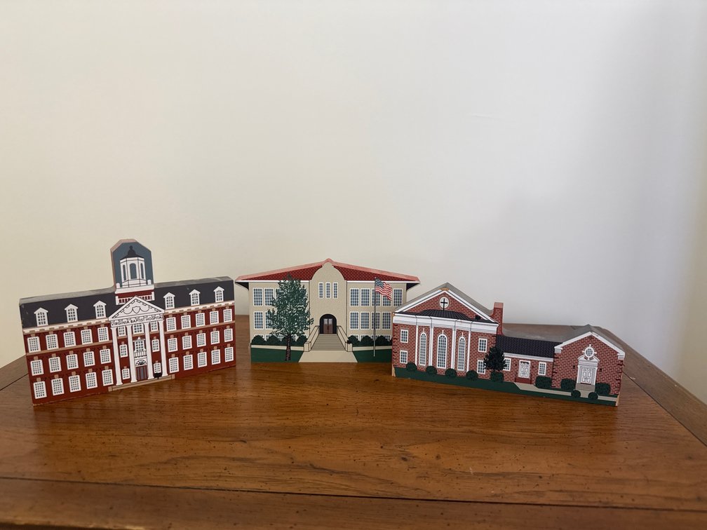 Architectural Wooden Building Shelf Sitters