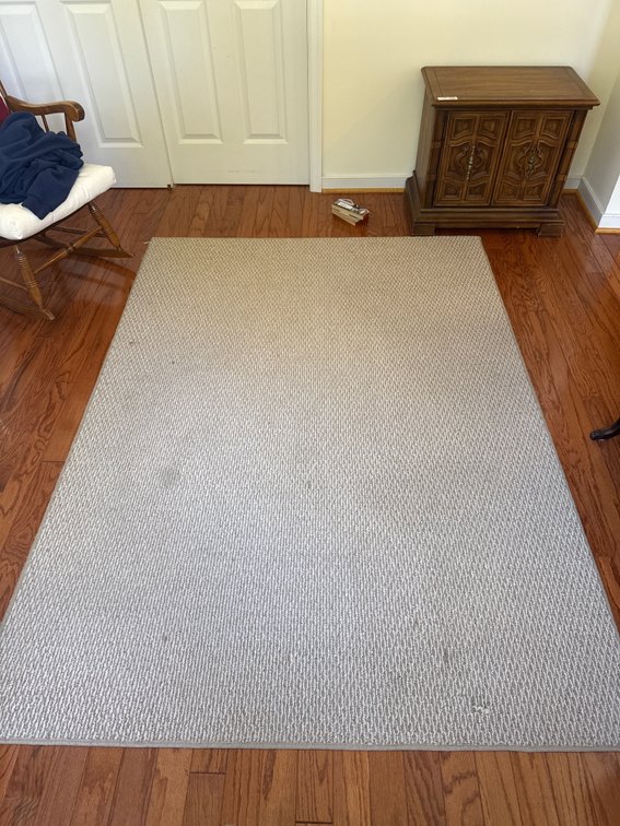 Ribbed Textured Beige Area Rug, 60 x 83 in