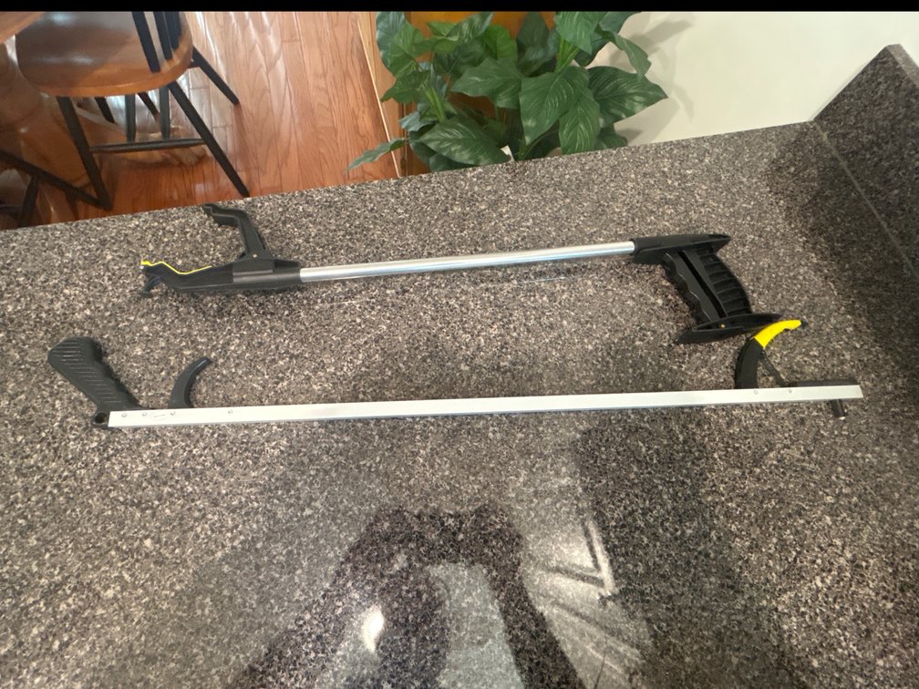 Two Aluminum Reacher Grabber Tools