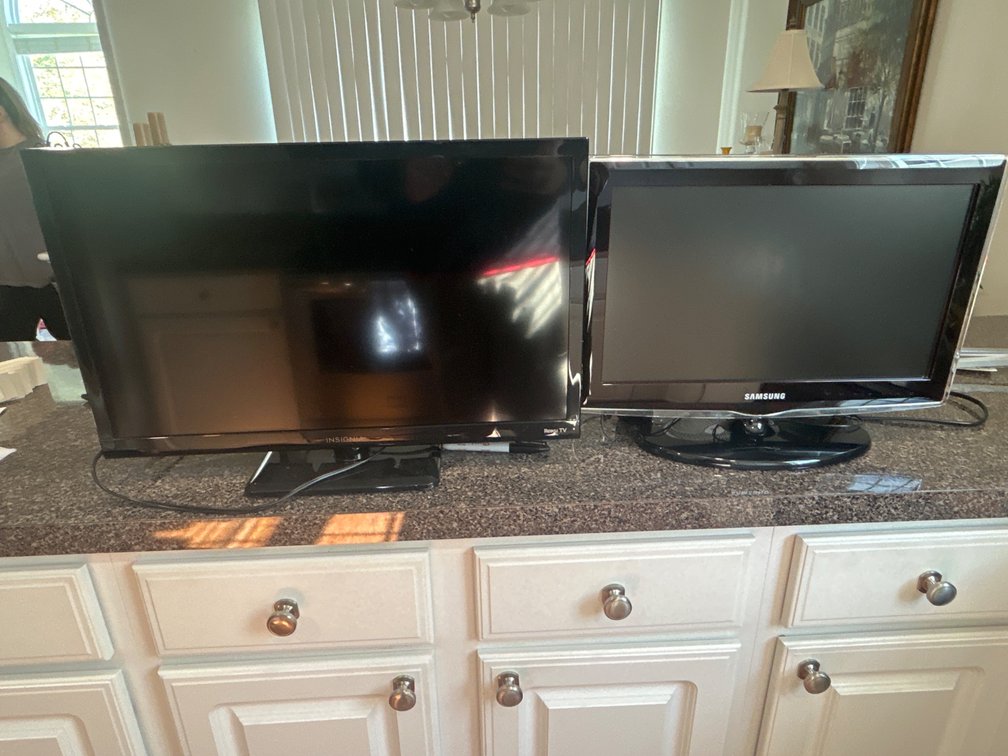 Flat-Screen Televisions with Stands and HDMI Cable