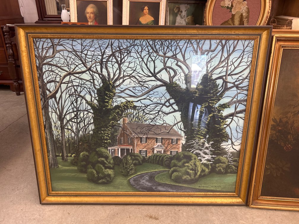Bill Bailey Framed Painting of The “IVANHOE” House located at 2551 Sunburst Rd. Evington, VA