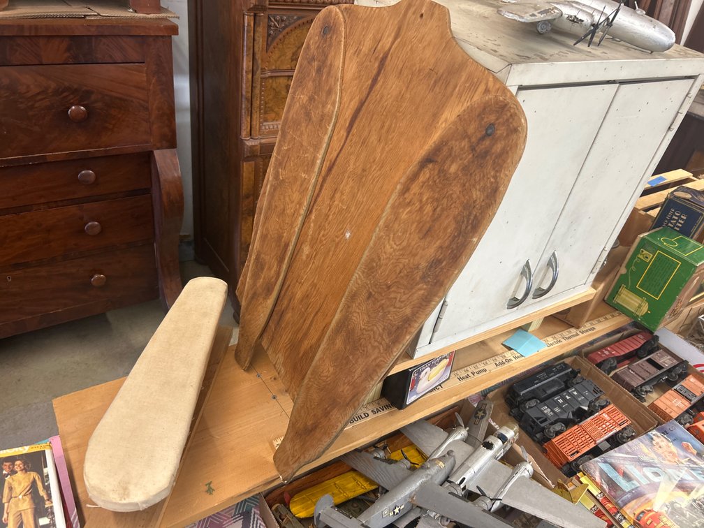 Wooden Tailor's Pressing Board and Padded Sleeve Board