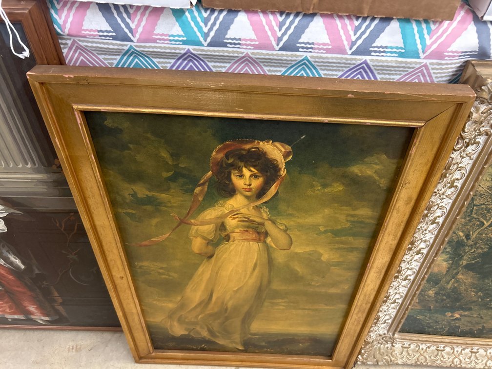 Framed Print of 'Pinkie' in Gold-Painted Frame
