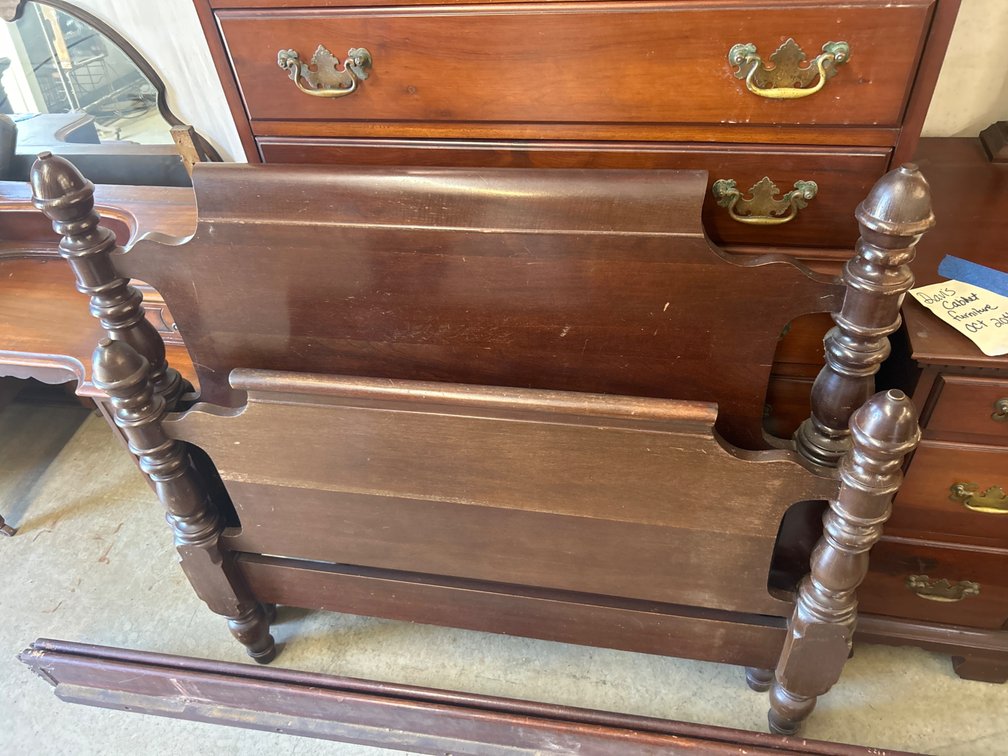Wood Turned Post Bed Frame with Headboard and Footboard