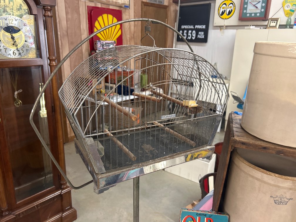 Hendryx Arched Metal Wire Bird Cage with Floor Stand