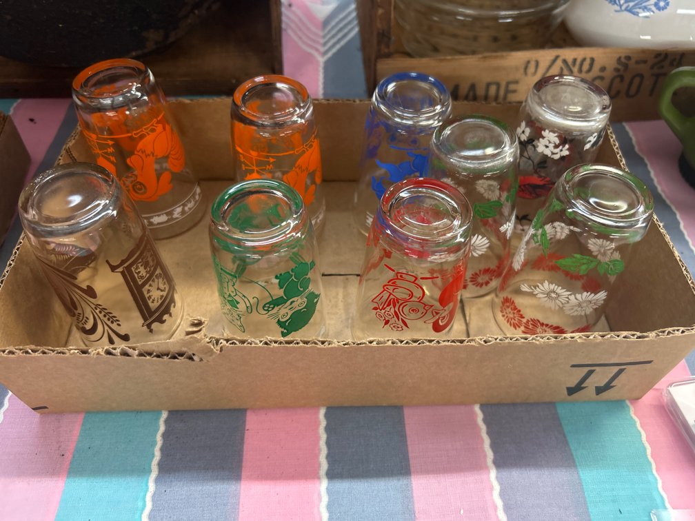 Printed Clear Glass Juice Tumblers