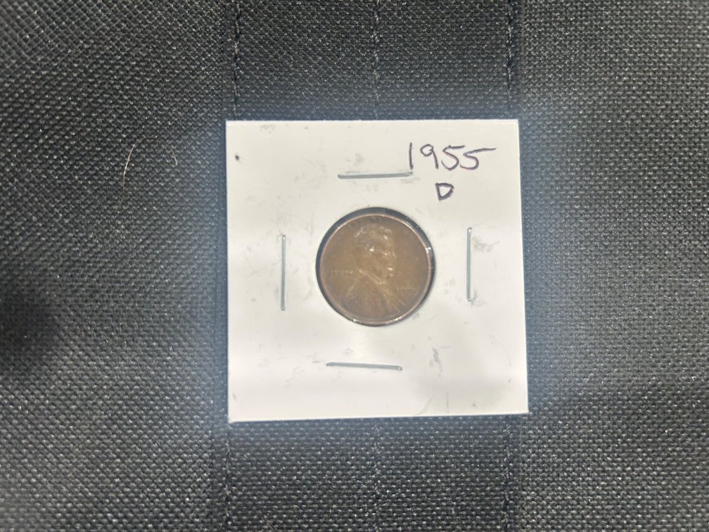 1955-D Lincoln Wheat Cent in 2x2 Coin Flip