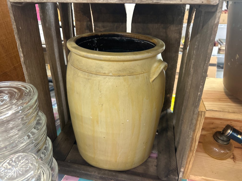 Yellowware Stoneware Crock