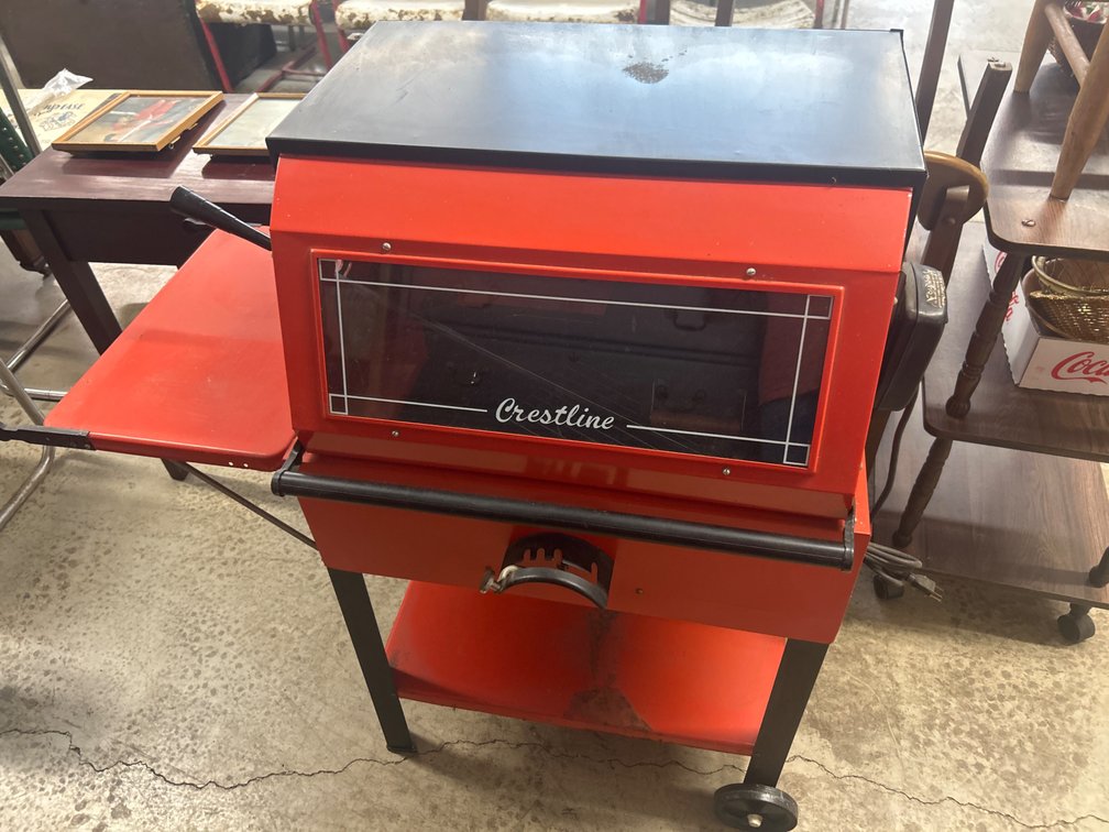 Crestline Wheeled Grill Cart with Rotisserie Motor