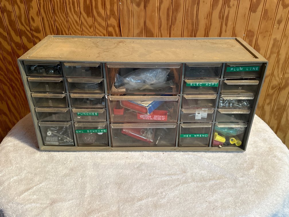Storage organizer and contents within