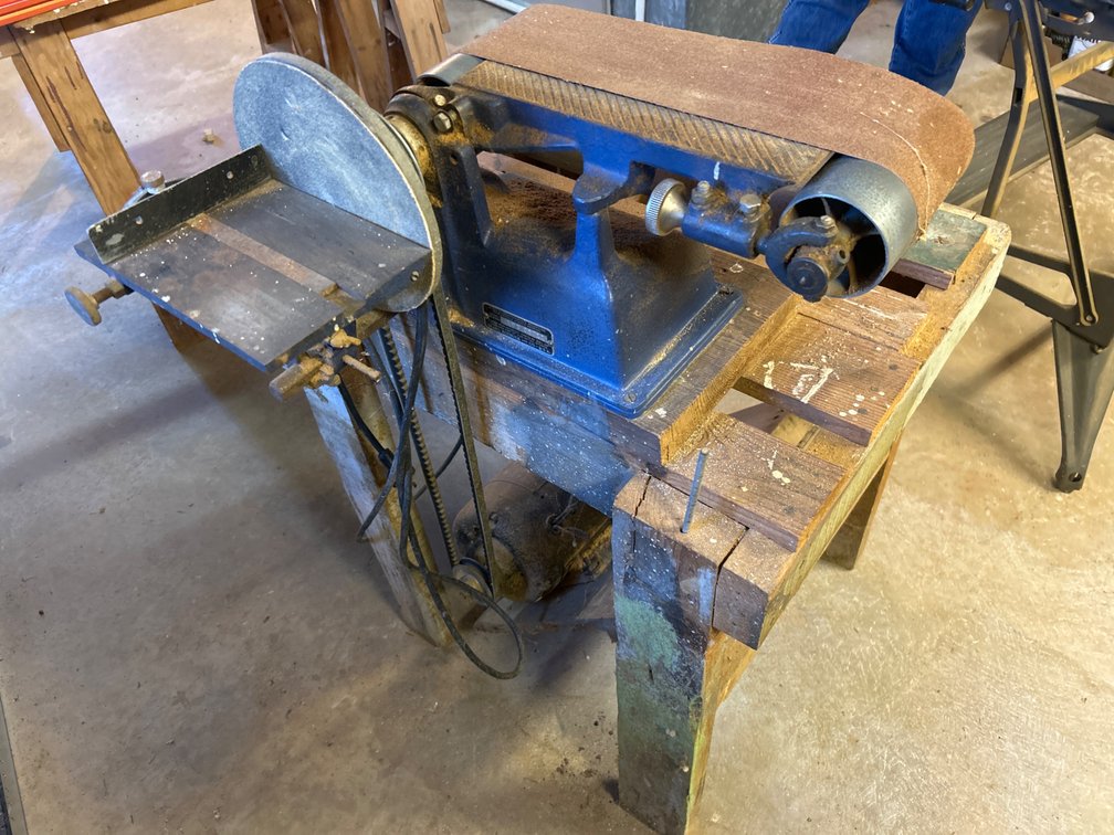 DUNLAP Belt Sander with Stand and 2 hand sanders