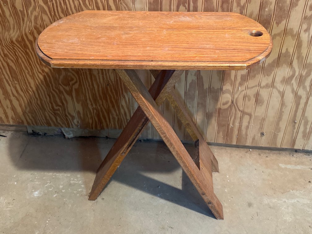 Folding wooden table