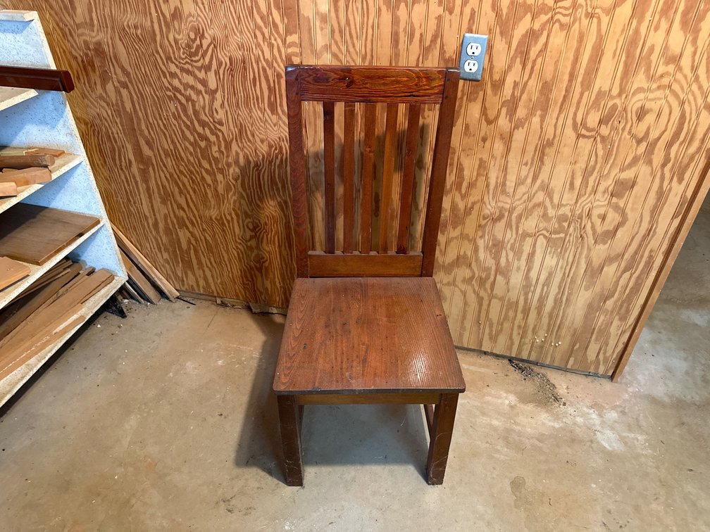 Hand made wooden chair 