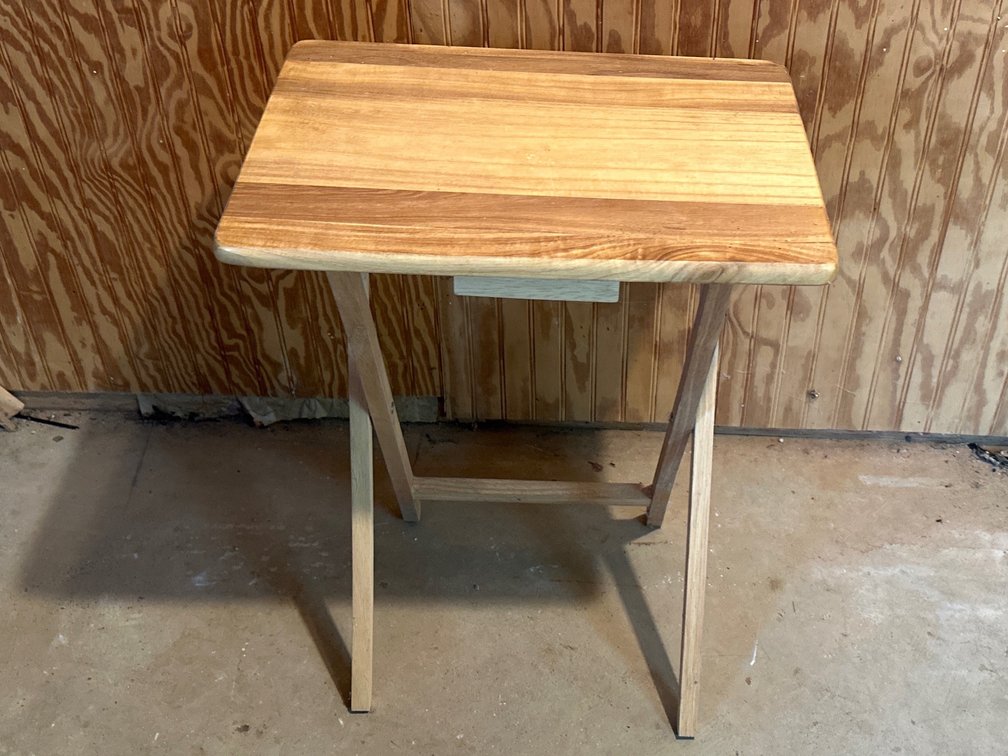 Wooden folding table