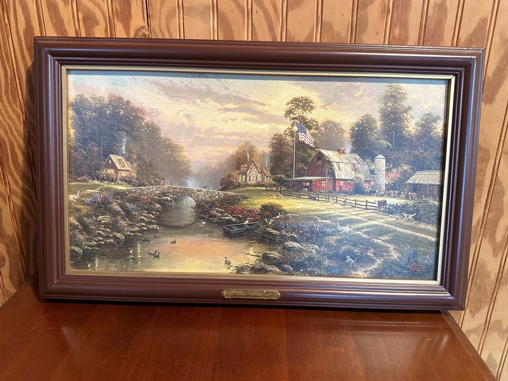 “Sunset at Riverbend Farm” by Thomas Kinkade