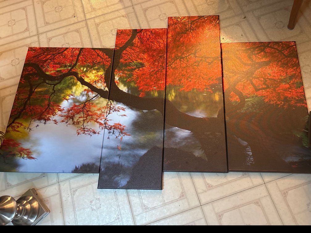 Set of 4 fall canvas wall art
