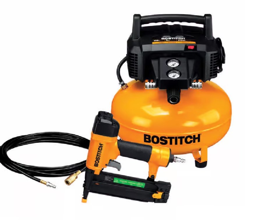 Bostitch 18 Ga. Brad Nailer and Compressor Kit