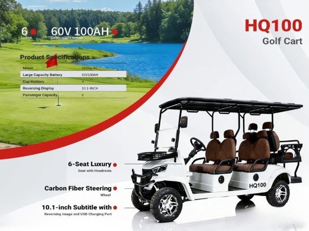 6 SEATER ELECTRIC GOLF CART- ASSEMBLY REQUIRED