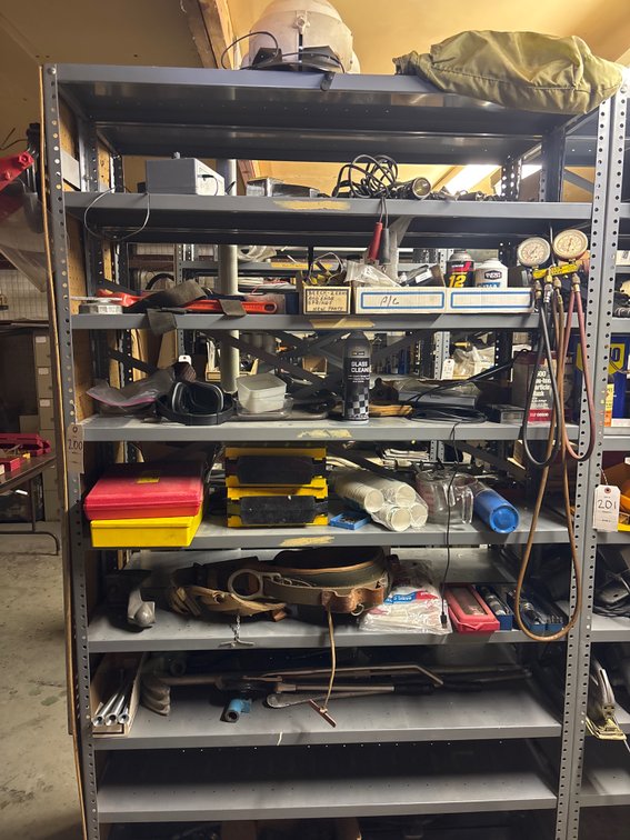 (9) Shelves of Aircraft & Maintenance Items