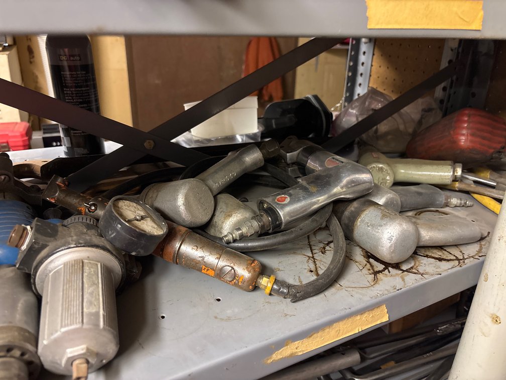 (1) Shelf Pneumatic Hammers, Shears and Grinders
