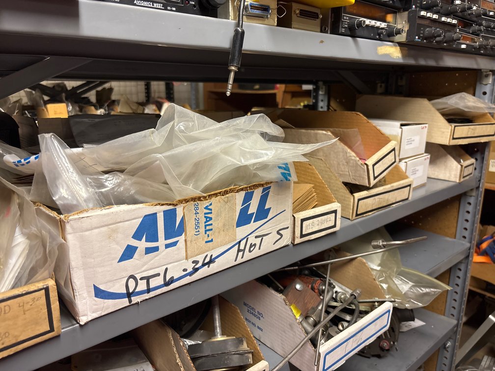 (1) Shelf of PT6 Parts